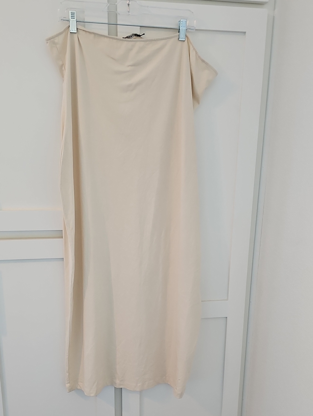 Boohoo Cream Maxi Slip Dress